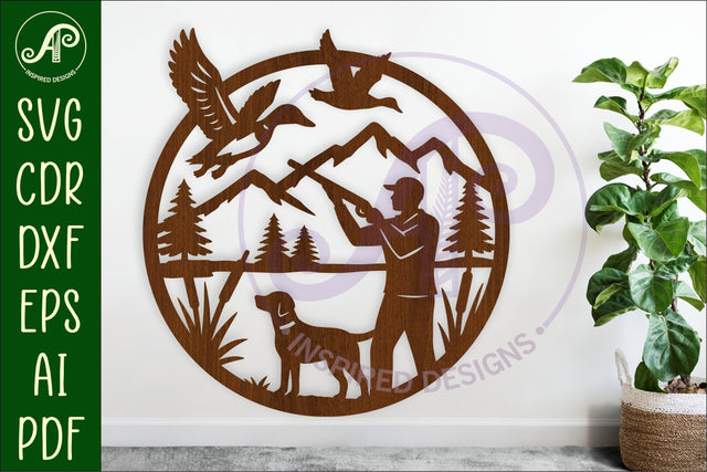 Ducking hunting wall art sign template SVG APInspireddesigns 
