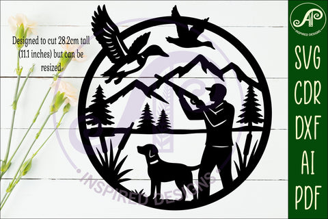 Ducking hunting wall art sign template SVG APInspireddesigns 