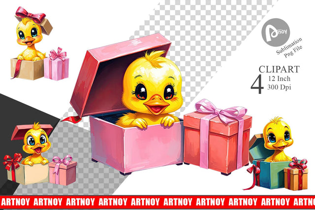 Duckling Clipart Gift Sublimation artnoy 