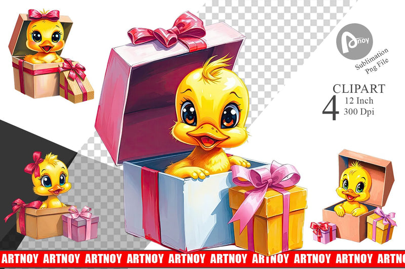 Duckling Clipart Gift Sublimation artnoy 