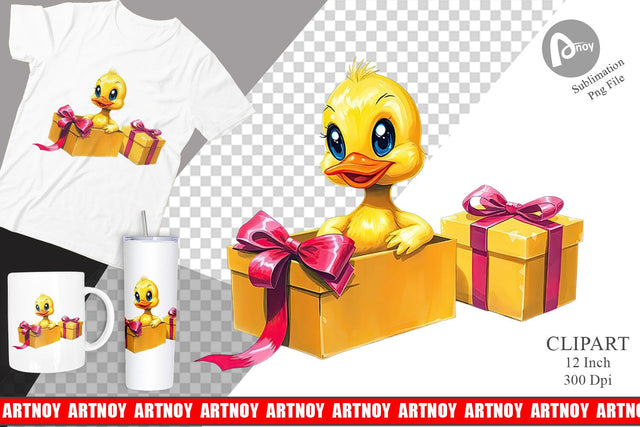 Duckling Clipart Gift Sublimation artnoy 