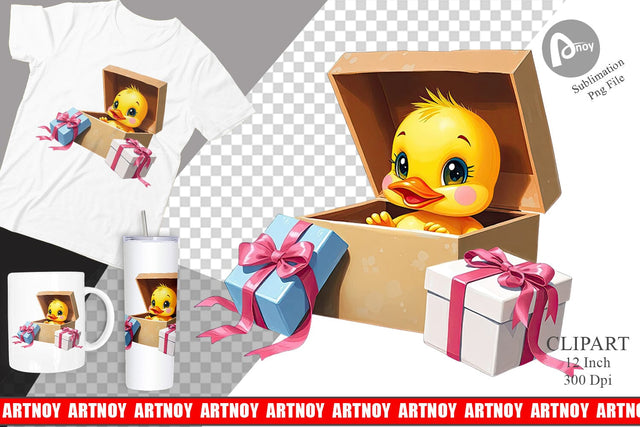 Duckling Clipart Gift Sublimation artnoy 