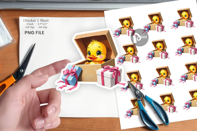 Duckling Sticker Gift Sublimation artnoy 