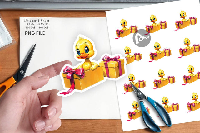 Duckling Sticker Gift Sublimation artnoy 