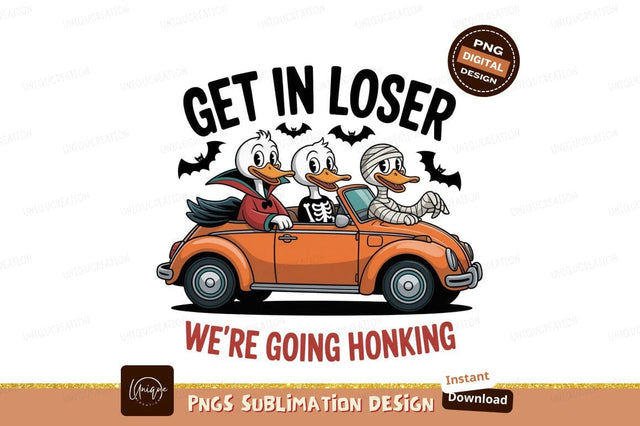 Ducks Halloween Costume Car Ride orange Sublimation Designangry 