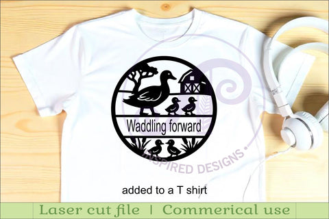 Ducks on the farm name sign design for laser cutting SVG APInspireddesigns 