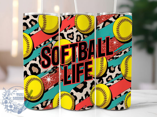 Dugout Life Softball Mom Tumbler, Baseball Lover Gift, Dugout Life Wrap, Team Mom Present, Sports Player Sublimation, Softball Fan Design, Game Day Tumbler Sublimation ToriDesigns 