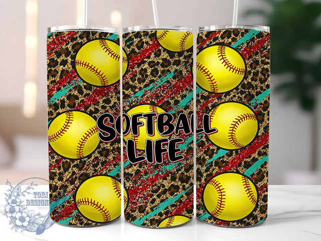 Dugout Life Softball Mom Tumbler, Baseball Lover Gift, Dugout Life Wrap, Team Mom Present, Sports Player Sublimation, Softball Fan Design, Game Day Tumbler Sublimation ToriDesigns 