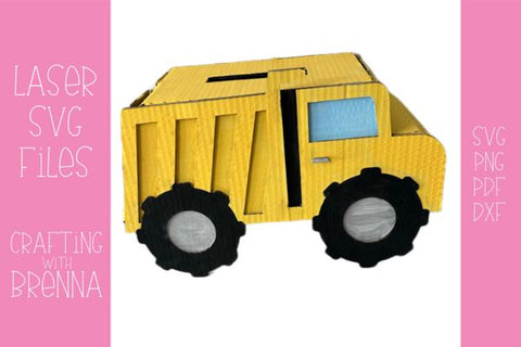 Dump Truck Box Cardboard Laser SVG File SVG Crafting With Brenna 