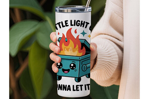 Dumpster Fire 20oz Tumbler Wrap Sublimation DesignSVG 