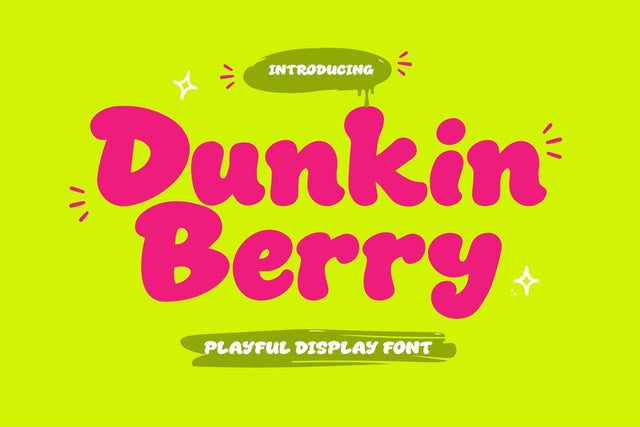 Dunkin Berry – Rounded & Chubby Display Font Font Mozzatype 