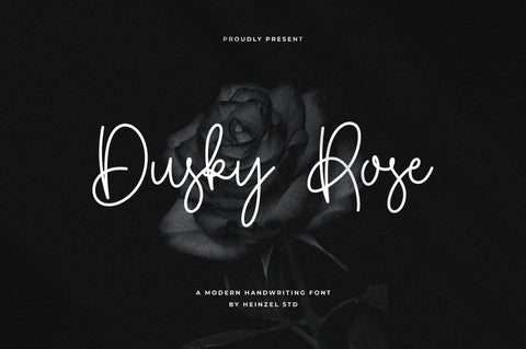 Dusky Rose Handwriting Font Font Heinzel Studio 