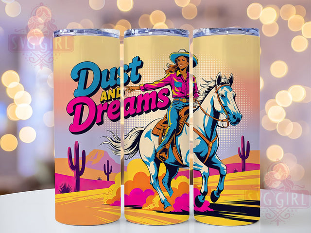 Dust And Dreams 20oz Tumbler, Dust and Dreams Quote, Western Cowgirl Wrap, Rustic Cowgirl Sublimation, 20oz Tumbler Wrap, Sublimation Design PNG, Country Western Gift Sublimation SvggirlplusArt 
