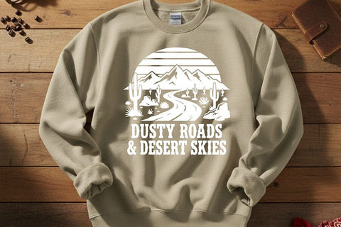 Dusty Roads Desert Skies Svg, Western Cowgirl Svg, Desert Western Quote Svg, Country Girl Shirt Svg, Rodeo Shirt Cricut File, Western Svg SVG TiffsCraftyCreations 
