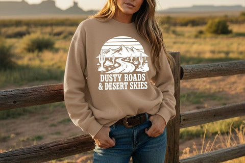 Dusty Roads Desert Skies Svg, Western Cowgirl Svg, Desert Western Quote Svg, Country Girl Shirt Svg, Rodeo Shirt Cricut File, Western Svg SVG TiffsCraftyCreations 