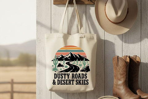 Dusty Roads Desert Skies Svg, Western Cowgirl Svg, Desert Western Quote Svg, Country Girl Shirt Svg, Rodeo Shirt Cricut File, Western Svg SVG TiffsCraftyCreations 