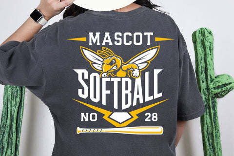 DYI customizable Softball Home Plate SVG with Custom Mascot & Player Number Font SVG DesignDestine 