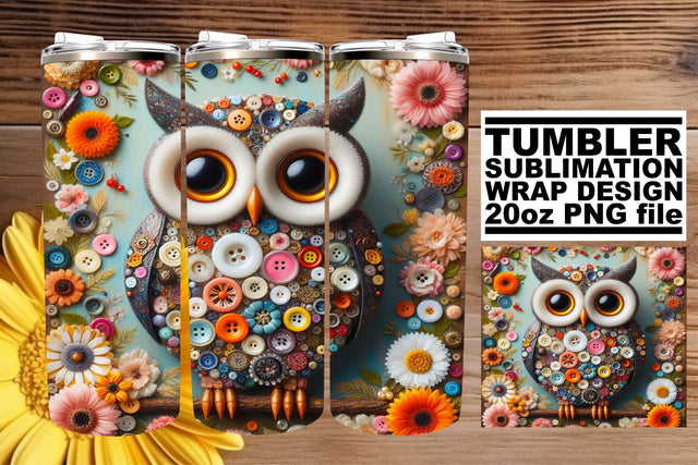 Dynamic 3D Owl Sublimation: Impressive Craftsmanship Sublimation afrosvg 