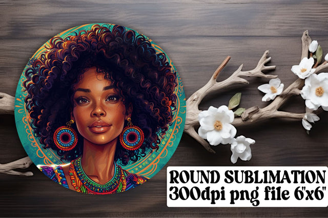 Dynamic Afro American Keychain Graphics Sublimation afrosvg 