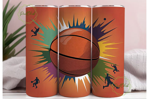 Dynamic Basketball Splash 20oz Tumbler Sublimation PixelChick 
