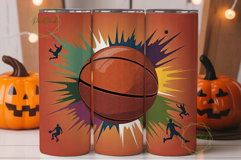 Dynamic Basketball Splash 20oz Tumbler Sublimation PixelChick 