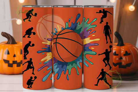 Dynamic Basketball Splash 20oz Tumbler Sublimation PixelChick 
