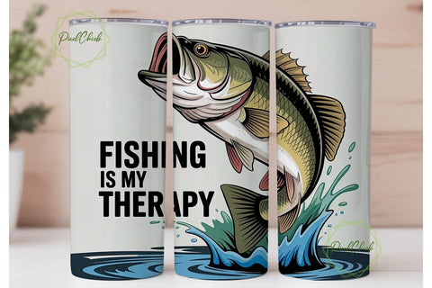 Dynamic Bass Fish Fishing Therapy PNG Sublimation PixelChick 