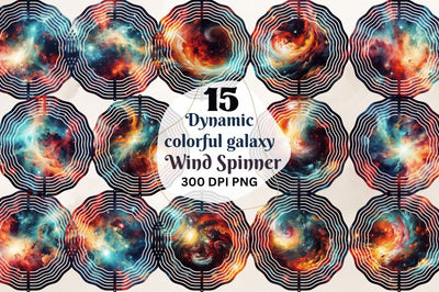 Dynamic colorful galaxy Wind Spinner Sublimation Regulrcrative 