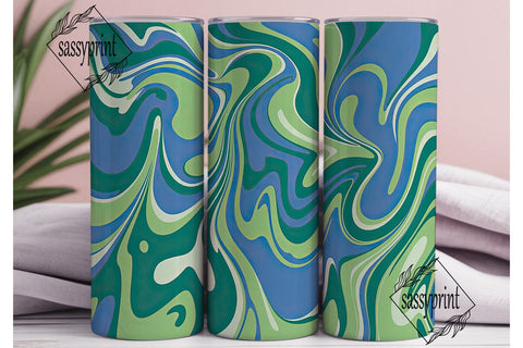 Dynamic Liquid Swirl 20oz Tumbler Wrap Sublimation sassyprint 