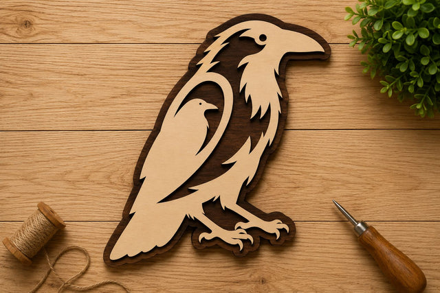 Dynamic Raven Motion Laser Cut Svg File Design SVG Regulrcrative 