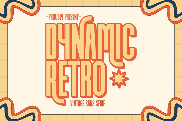 Dynamic Retro - Vintage Sans Serif Font Font Masyafi Studio 