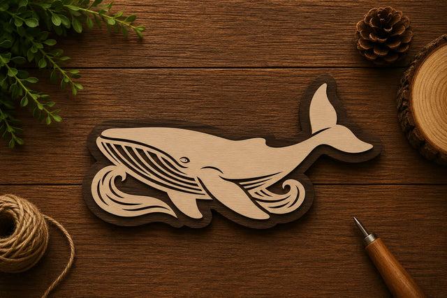 Dynamic Whale Laser Cut Svg File Design SVG Regulrcrative 