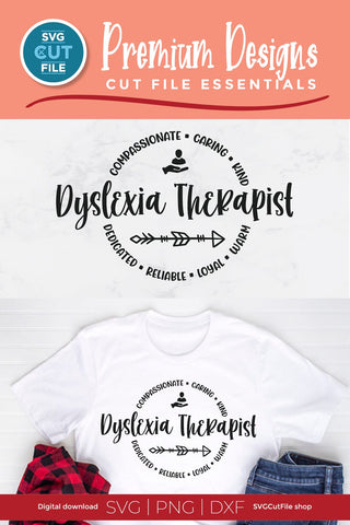 Dyslexia Therapist svg, dyslexia svg, dyslexic svg, therapy, unisex, word art, CET CDT LDT, licensed, svg dxf png SVG SVG Cut File 