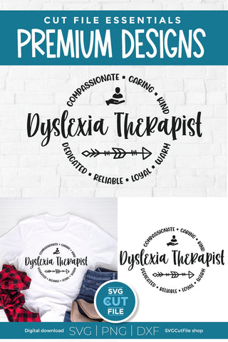 Dyslexia Therapist svg, dyslexia svg, dyslexic svg, therapy, unisex, word art, CET CDT LDT, licensed, svg dxf png SVG SVG Cut File 