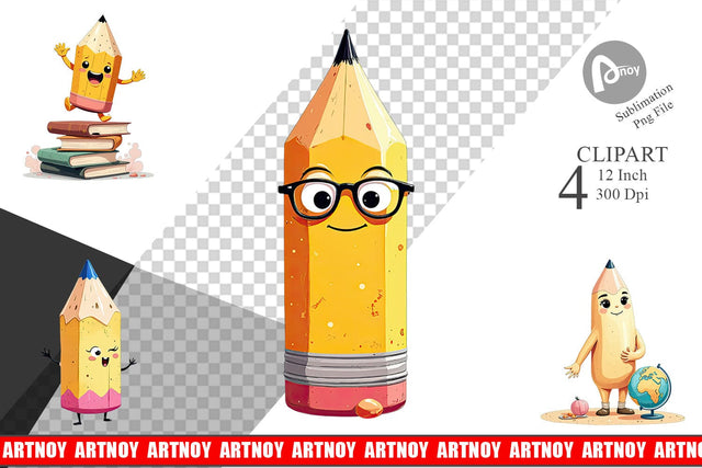 Eager Pencil Clipart Sublimation artnoy 