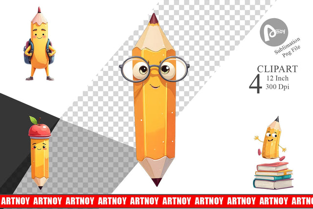 Eager Pencil Clipart Sublimation artnoy 