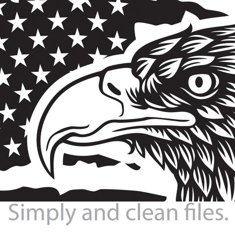 Eagle and USA grunge flag SVG TribaliumArtSF 