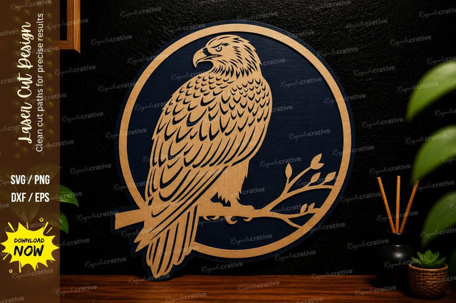 Eagle Bird Circle laser cut svg File SVG Regulrcrative 
