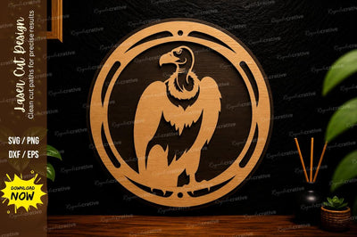 Eagle Circle Emblem Laser Cut Svg Design SVG Regulrcrative 