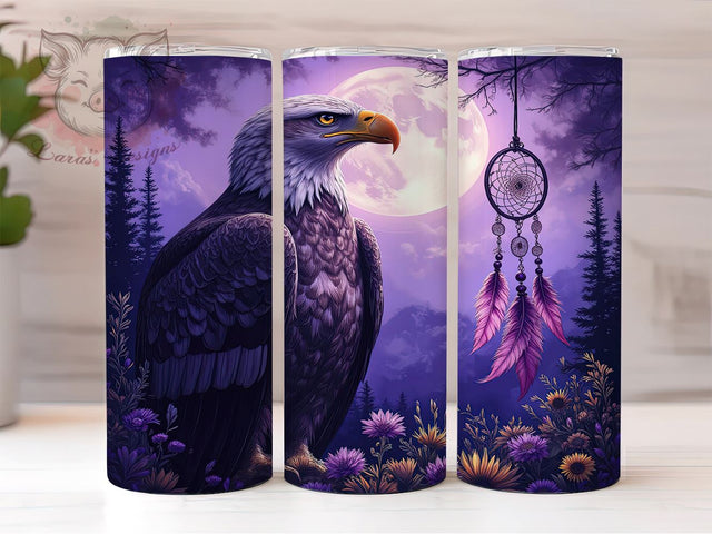 Eagle Dreamcatcher 20oz Tumbler, Eagle Tumbler, Dreamcatcher Design, 20oz Tumbler, Sublimation Wrap, Native American Art, Boho Decor, Wildlife Gift Sublimation Lara' s Designs 
