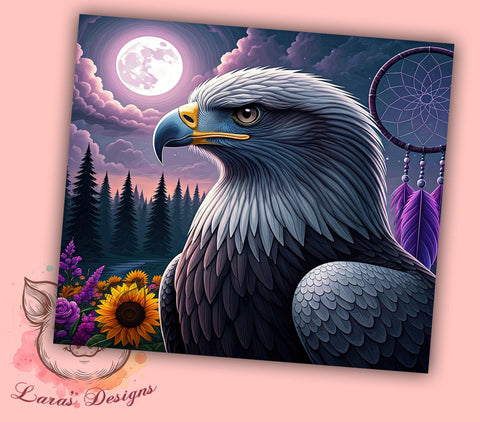 Eagle Dreamcatcher 20oz Tumbler, Eagle Tumbler, Dreamcatcher Design, 20oz Tumbler, Sublimation Wrap, Native American Art, Boho Decor, Wildlife Gift Sublimation Lara' s Designs 