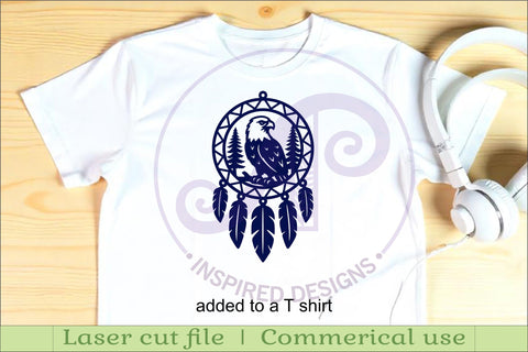 Eagle Dreamcatcher Laser Cut File, Wild Animal Wall Art SVG SVG APInspireddesigns 