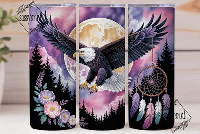 Eagle Dreamcatcher Moon 20oz Tumbler Sublimation sassyprint 