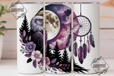 Eagle Dreamcatcher Moon 20oz Tumbler Sublimation sassyprint 