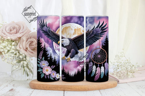 Eagle Dreamcatcher Moon 20oz Tumbler Sublimation sassyprint 