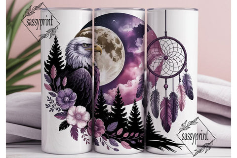 Eagle Dreamcatcher Moon 20oz Tumbler Sublimation sassyprint 