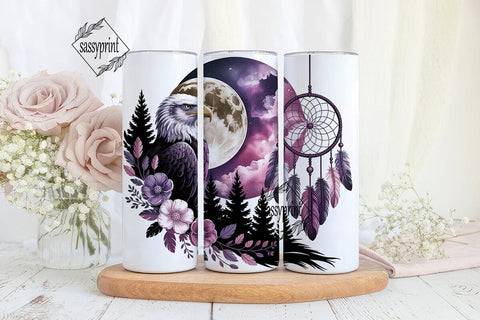 Eagle Dreamcatcher Moon 20oz Tumbler Sublimation sassyprint 