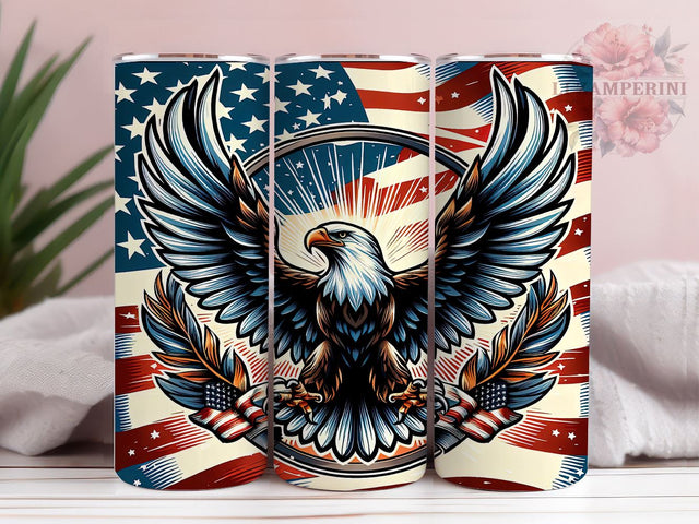 Eagle Flying American Flag 20oz Tumbler Wrap PNG, 4th of July Tumbler Png, Straight & Tapered Tumbler Wrap, Instant Digital Download Sublimation Li Zamperini 