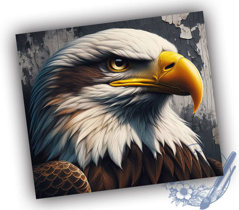 Eagle Grunge 20oz Skinny Tumbler, Eagle Tumbler Png, Straight & Tapered Tumbler Wrap, Instant Digital Download Sublimation ToriDesigns 