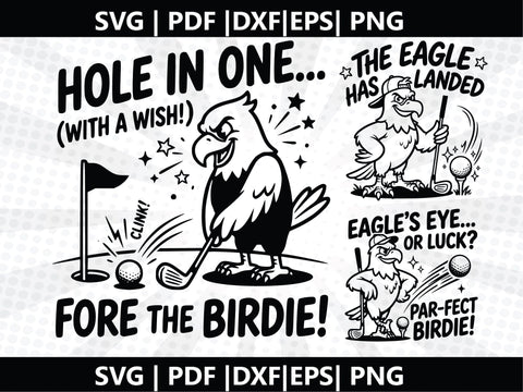 Eagle Has Landed golfer quotes SVG SVG Johan Ru designs 